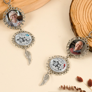 Custom Photo A Piece Of My Heart Lives In Heaven Memorial Car Hanging Ornament With Charm HA75 892832