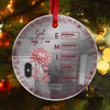 God Says I Am Name Letter In Bible Birth Flower Toile De Jouy Style - Personalized Mirror Ornament TH10 894875