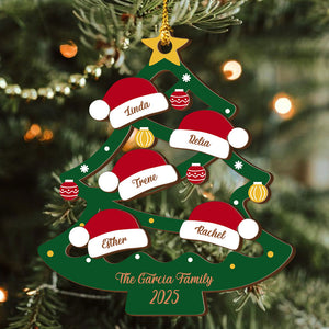 2025 Christmas Tree Layered Wood Ornament Personalized Gift For Family HO82 900634