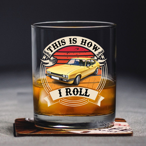 Custom Car Photo This Is How I Roll - Route 66 Vintage Whiskey Glass CH07 899798