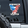 Custom Family Name American Eagle Flag In God We Trust Car Window Decal Sticker LM32 897903