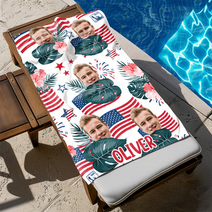 Custom Independence Day Photo Beach Towel CH07 895800