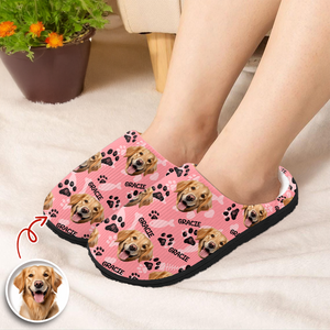 Custom Photo Dog Faces Slippers, Unique Funny Gift HA75 897118
