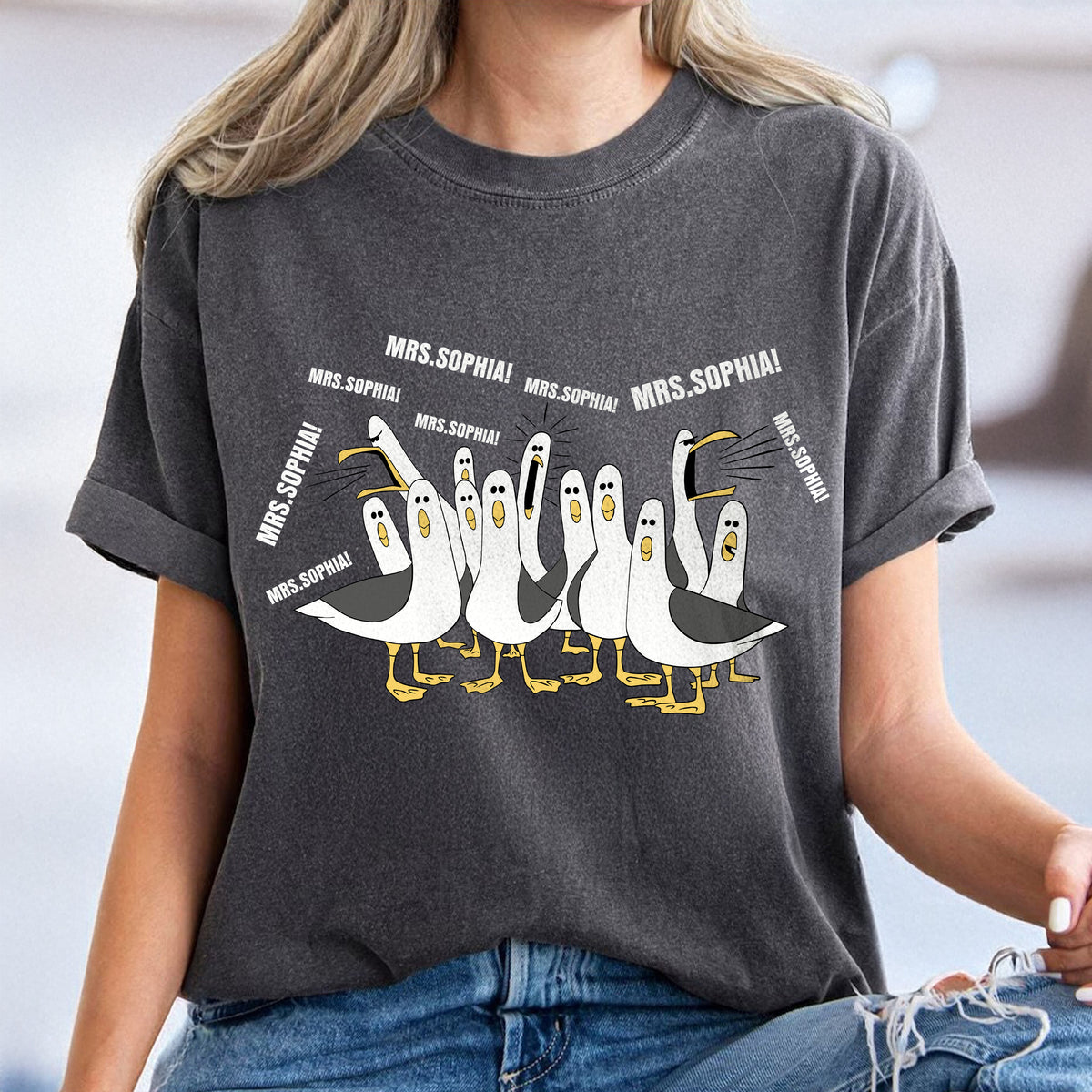 Custom Name Funny Seagulls Teacher Comfort Shirt CH07 911326