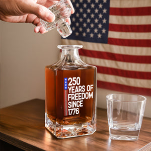 250 Years Of Freedom 250th Birthday America Flag 4th Of July Decanter HO82 894802