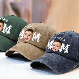 Custom Photo Kid Dad Washed Denim Baseball Cap HA75 892504