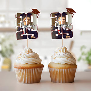 Custom Photo Graduation Ceremony Decoration Cupcake Toppers LM32 893243