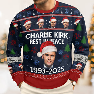 Charlie Kirk Rest In Peace 1993-2025 Ugly Christmas Sweater HO82 900320
