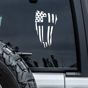 American Flag Christian Cross Car Window Decal Sticker HA75 898236