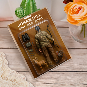 Personalized Realistic Dad's Favorite Type Of Hunting Acrylic Block Plaque Gift LM32 893459