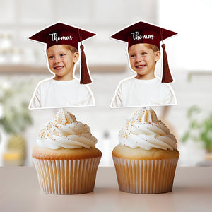 Custom Photo Graduation Decoration Cupcake Toppers HA75 892002