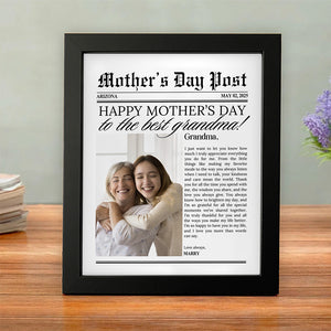 Custom Photo To The Best Grandma For Mother's Day Picture Frame TH10 892599