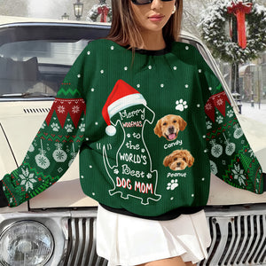 Custom Photo Merry Woofmas To The World Dog Ugly Sweater CH07 899464