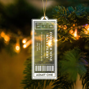 Personalized Favorite Concert Ticket Christmas Acrylic Ornament Gift For Music Lovers LM32 897377