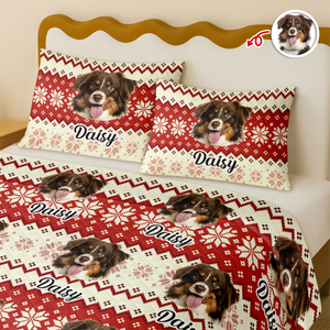 Custom Photo Have A Pawsome Christmas - Dog & Cat Quilt Bedding Set HA75 898248