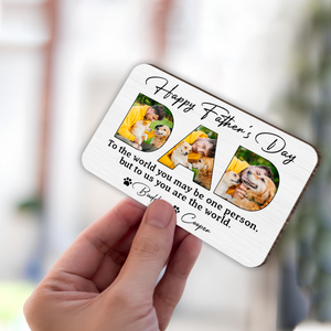 Custom Photo Dad To Me You Are The World Car Visor Clip CH07 895948