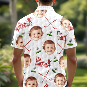 Custom Funny Face The Golf Father Polo Shirt Gift For Golfer, Golf Lovers CH07 899800