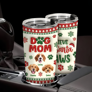 Dog Mom Christmas – Personalized 3D Inflated Effect Tumbler Gifts For Dog Lovers CH07 896890