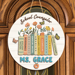 Personalized School Counselor Door Hanger Gift For Teacher HO82 894304