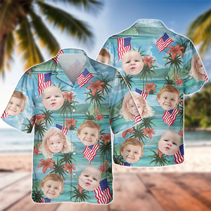 Custom Photo My American Spirit Hawaiian Shirt - Gift For Family Members, Pet Owners, Pet Lovers LM32 893639