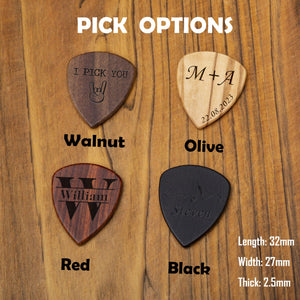 Personalized Metal Guitar Capo with Wood Grain, Custom Message, Engraved Guitar Pick, Birthday Gift, Fathers days Gift for Guitarists LM32 897585