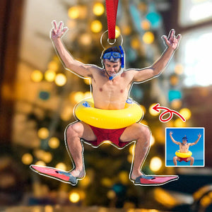 Custom Funny Photo Christmas Acrylic Ornament Christmas Gift HA75 897828