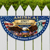 Custom Family Name USA 250th Anniversary Eagle Non-Pleated Fan Flag LM32 669171