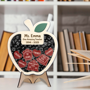 Personalized Teacher Retirement Acrylic Apple Shaking Magnet Gift From Student HO82 894266
