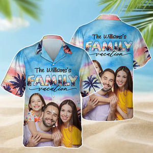 Custom Photo Family Trip Vacation Hawaiian Shirt HA75 892578