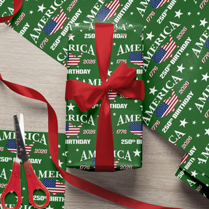 America 250 Birthday 1776-2026 Wrapping Paper HO82 900608
