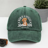Dad Of A Spoiled Rotten Dog Custom Dog Photo Washed Denim Baseball Cap CH07 895860