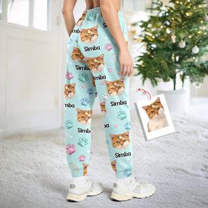 Custom Cat Face Personalized Sweatpants Gift For Cat Lovers HA75 898132