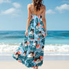 Custom Cat Photo Hawaiian Style Women's V-Neck Cami Maxi Dress For Summer Beach Holiday HO82 893594