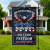 Custom Family Name One Nation Under God America 250th Anniversary Garden Flag LM32 669287