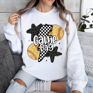 Glitter Softball Retro Checkered Softball Family Bright Shirt HO82 893646