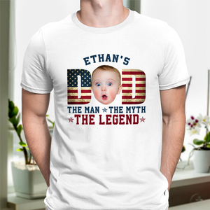 Custom Kid Photo - Dad, The Man The Myth The Legend Dad Bright Shirt HA75 892468