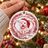 Custom Dog Photo Forever In My Heart Memorial Ceramic Ornament HA75 919188
