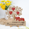 Custom Family Tree Heart 2-Layered Wooden Plaque Gift For Mother's Day CH07 911050
