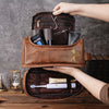 Personalized Golf Engraved Men's Leather Toiletry Bag Gift for Golfer HA75 898586