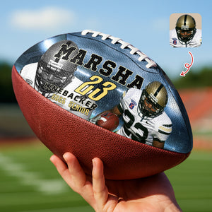 Personalized Football Ball With Photo, Text & Colors Gifts For Football Lovers CH07 910012