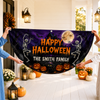 Custom Family Name Skeleton Pumpkin Happy Halloween Party Decor Non-Pleated Fan Flag LM32 669633