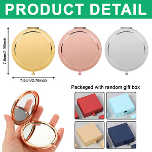 Custom Name Bridesmaids Flower Engraved Pocket Makeup Mirror LM32 893891