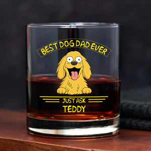 Personalized Best Dog Dad/Mom Ever Print Rock Glass Gift For Dog Lovers HO82 893728