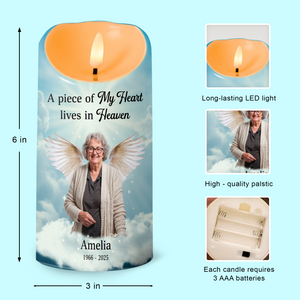 Custom Photo Dad Mom Memorial Personalized Sympathy Gift For Family Members LED Candle CH07 895398