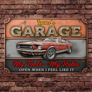 My Tools My Rules Custom Car Photo Retro Garage Metal Sign CH07 896276