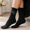 Personalized Custom Text Embroidered Ruffle Socks For Women, Bachelorette Gifts TH10 170859