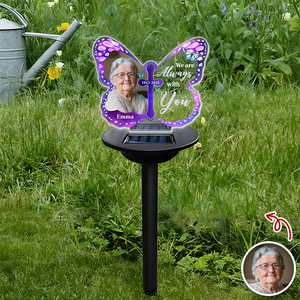 Custom Photo Your Wings Were Ready Solar Light Memorial TH10 896051