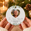 Personalized Memorial Photo Christmas In Our Hearts at Christmas & Forever Ceramic Ornament HO82 903502