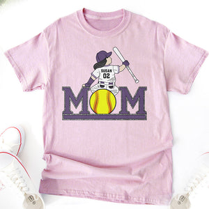Custom Name & Jersey Number Personalized Baseball Mom Bright Shirt CH07 895324