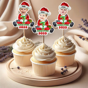 Custom Photo Santa Baby Christmas Cupcake Toppers LM32 893913